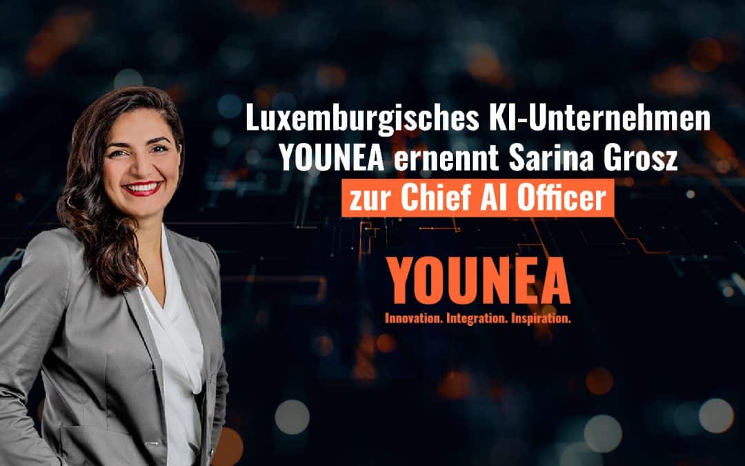 YOUNEA ernennt Sarina Grosz zur Chief AI Officer – Meilenstein für verantwortungsvolle KI in Europa